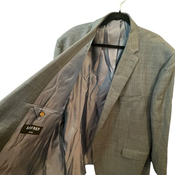 Lauren Ralph Lauren Suit Mens 54R Wool Slim Fit Two Piece Jacket Pants Moores - Picture 5 of 16